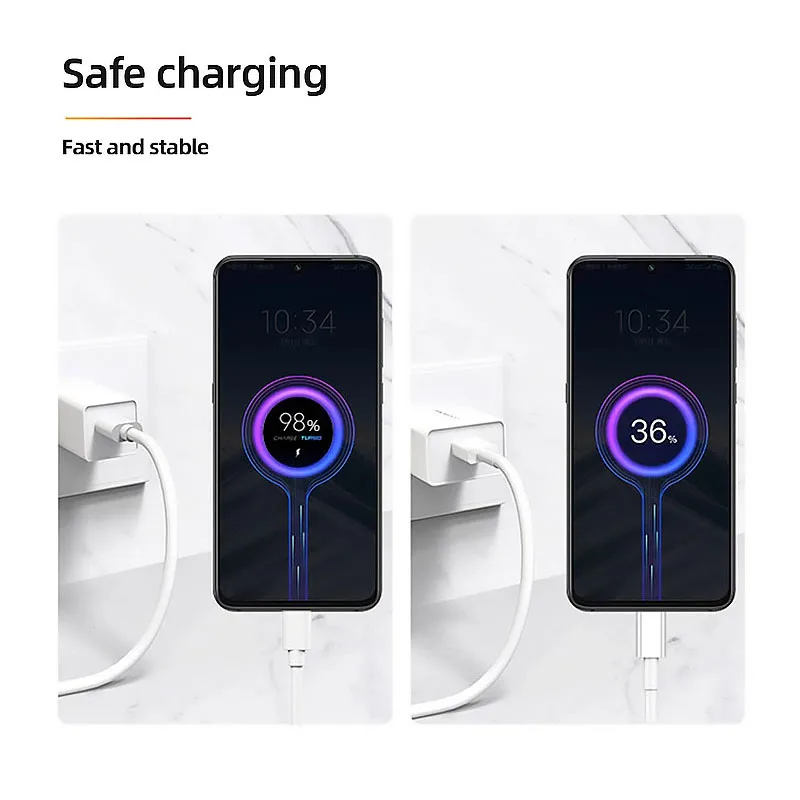 Xiaomi Fast Charger 33W Turbo Charger EU QC4.0 Adapter 5A Cable For Mi CC9 Pro Redmi K30 K30i Pro Black Shark 3 65 watt charger phone