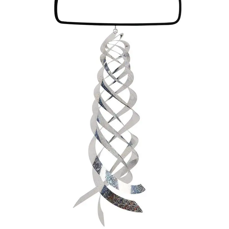 

Bird Reflectors Silver Spinner Hanging Reflective Bird Deterrents Garden Scarecrow Yard Repeller Spiral Reflectors For Outdoor