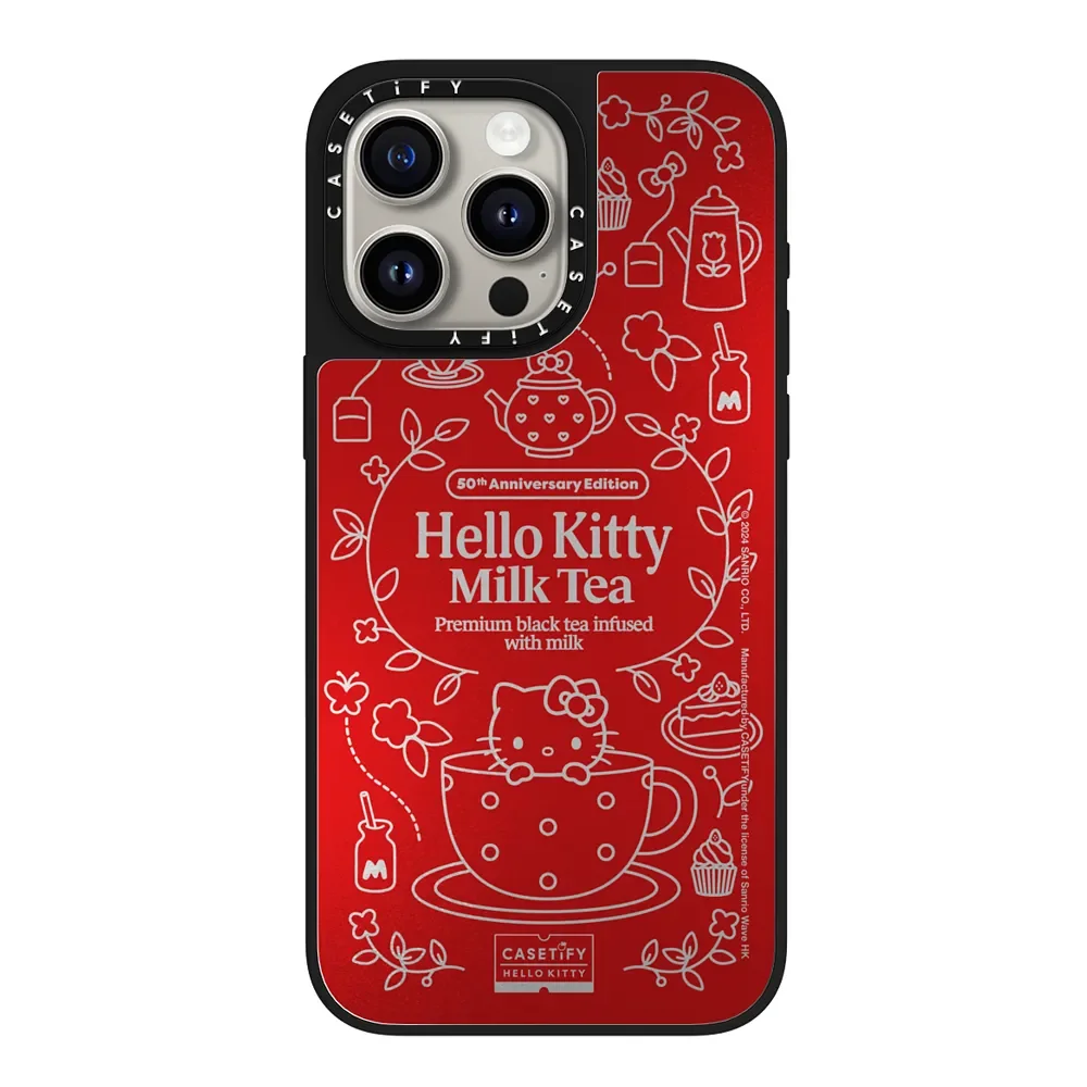 CASETiFY Hello Kitty Milk Tea ケース Amazon.co.jp: CASETiFY MagSafe Compatible Mirror iPhone 14 Case