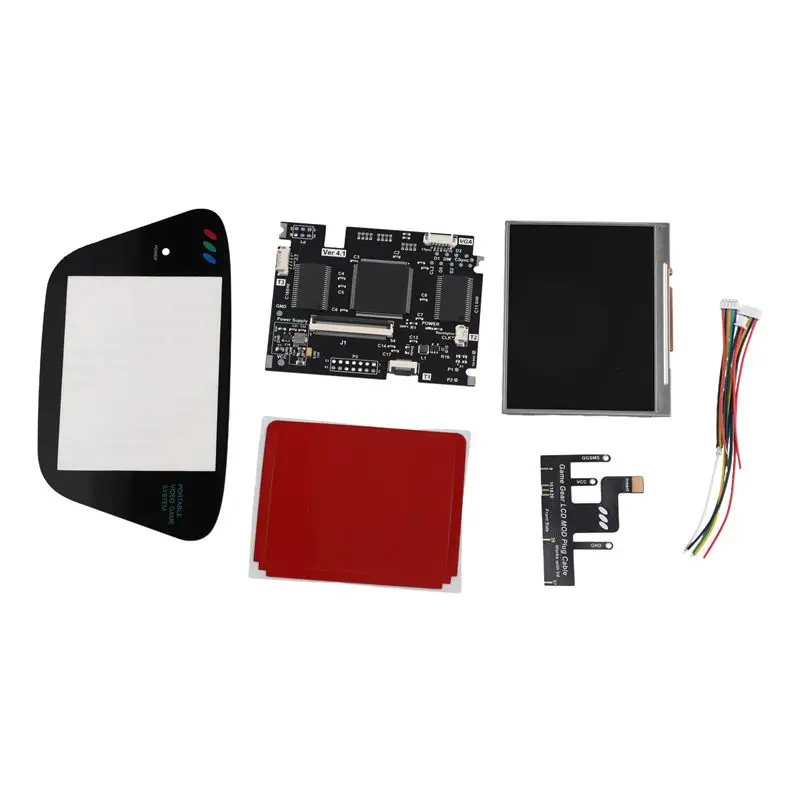 SEGA 게임 기어용 V4 IPS OGS LCD 스크린 키트 SEGA GG-L95A용 풀 스크린 V4.0 디스플레이 LCD 하이라이트 밝기