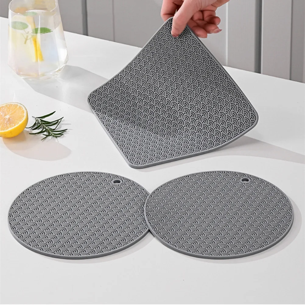 

2pcs Silicone Drink Coasters Nonslip Coffee Cup Mat Thickened Mug Cushion Pan Mat