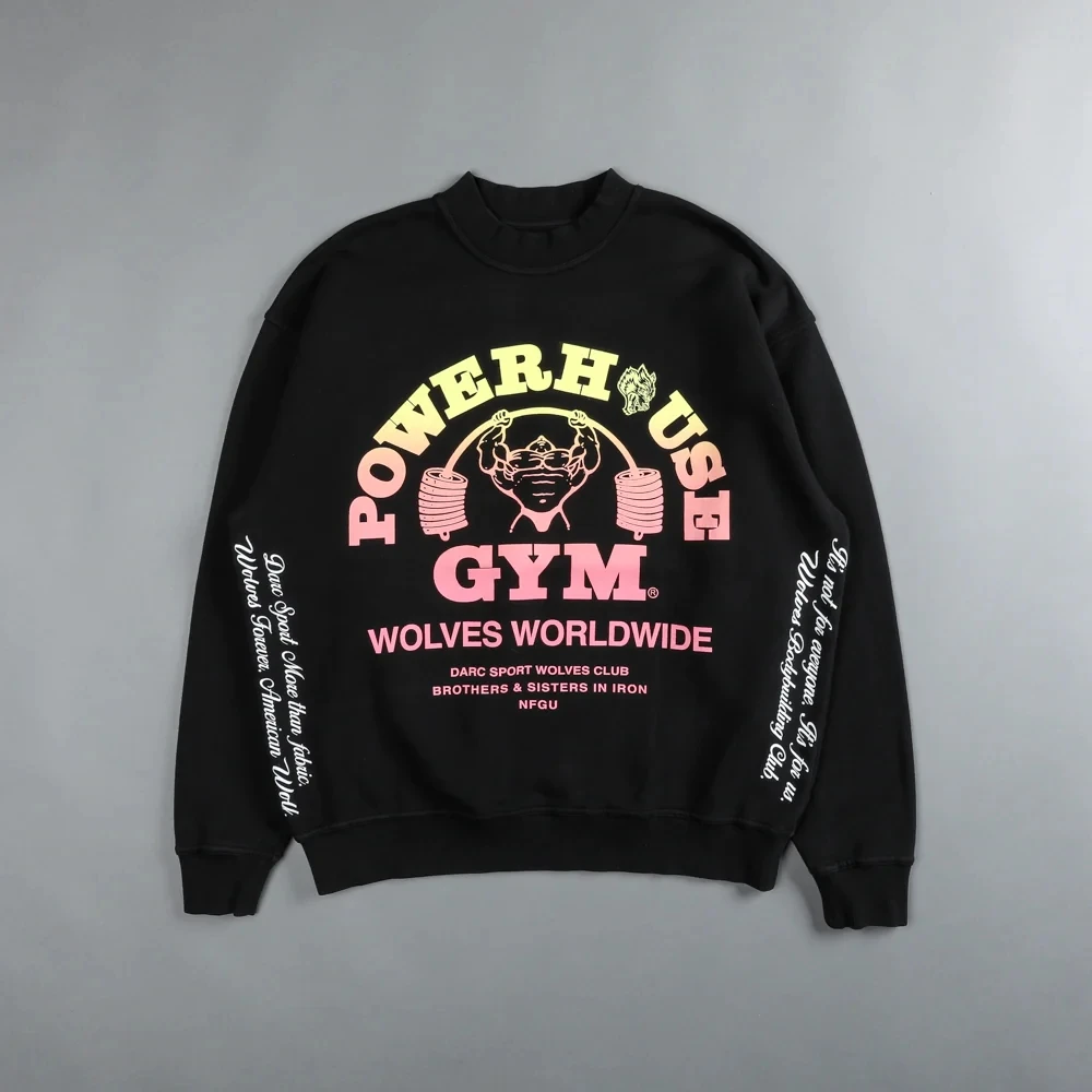 CREW NECK Letter Print Sweatshirts Hoodie Autumn Winter Fleece Pullover High Quality Men Women Tops Male Hip Hop Trendy Hoodies