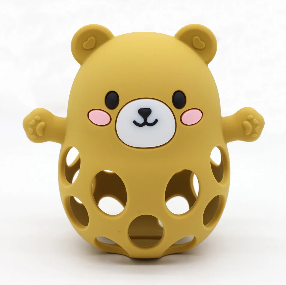 Silicone Bear-Shaped Teething and Sensory Toy