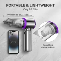 Aspirateur portatif 4 en 1, aspirateur sans fil rechargeable pour voiture, dépoussiéreur sans fil, dépoussiéreur à air comprimé sans fil 2