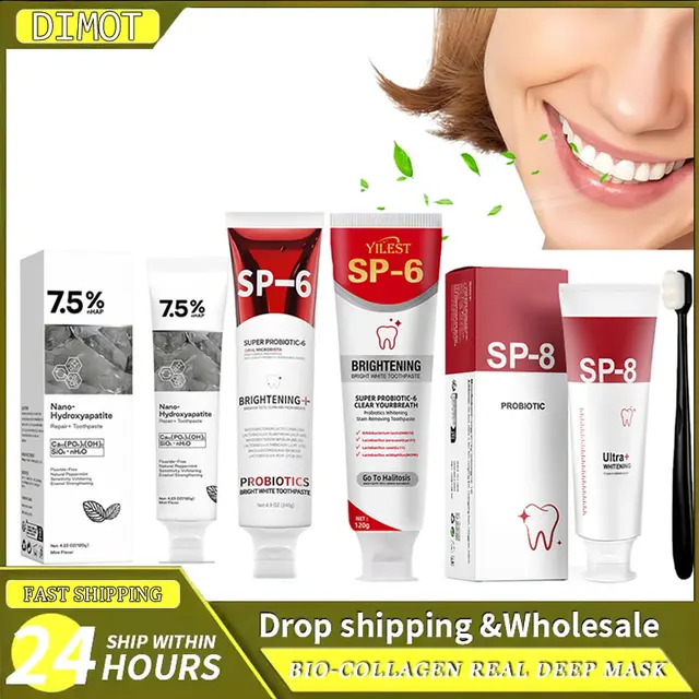 Toothpaste Sp-6 Probiotic Remove Stains Deep Clean Brightening Tooth Fresh Breath Dental Oral Hygiene Health Care 1