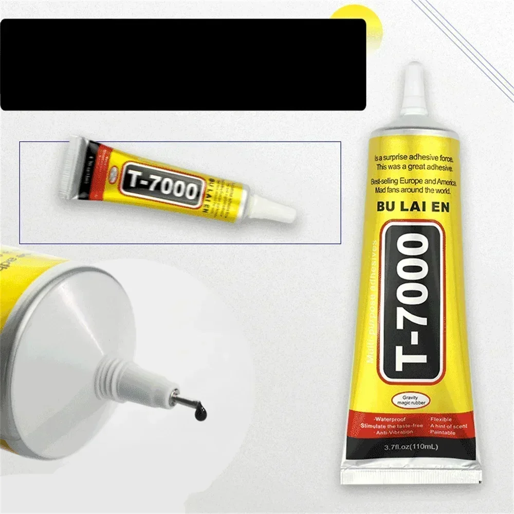 15ML 50ML 110ML T7000 Black Contact DIY Glue Repair Adhesive With Precision Applicator Tip 4