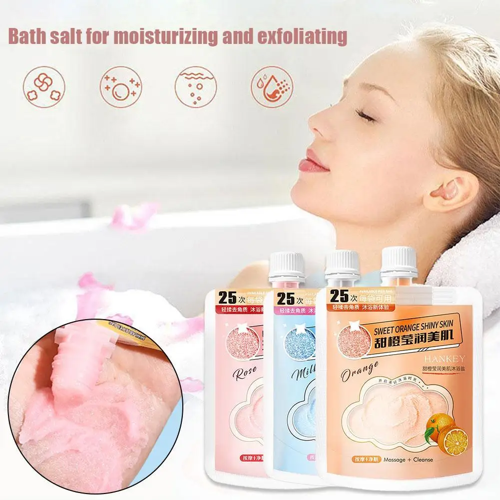 

250g Plant Extract Body Rose Milk Orange Cream Mild Bath Cream Soap Exfolianting Clean Skin Nourishing Remove Cutin Body Scrub