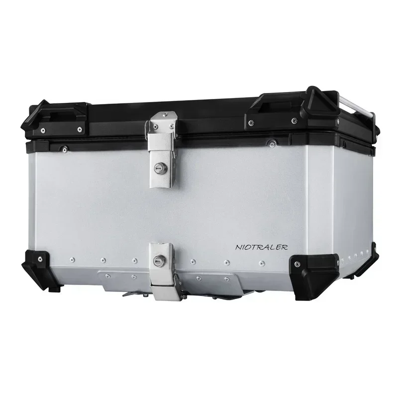 100L 80L 65L 55L Motorcycle Rear Top Luggage Trunk Tail Box Helmet Case Trunk Aluminum Key Lock Toolbox Waterproof Top Case