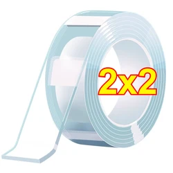 Durable Transparent Double - Sided Waterproof Adhesive Nano Tape - Medium (2x2)