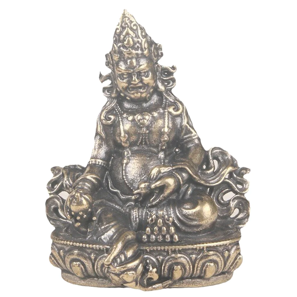 

Brass Buddha Statue Decoration Buddha Brass Statue Craft God of Wealth Desktop Decor Chinese Figurine