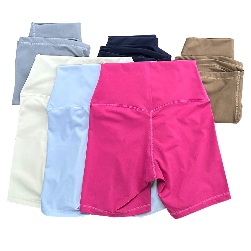 Women Sports Shorts High Waist Yoga Slim Fit Butt Lift Gym