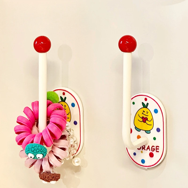 Hair ring headband sticky hook bathroom storage rack hair clip rubber band headband hook jewelry hair rope storage rack plastic