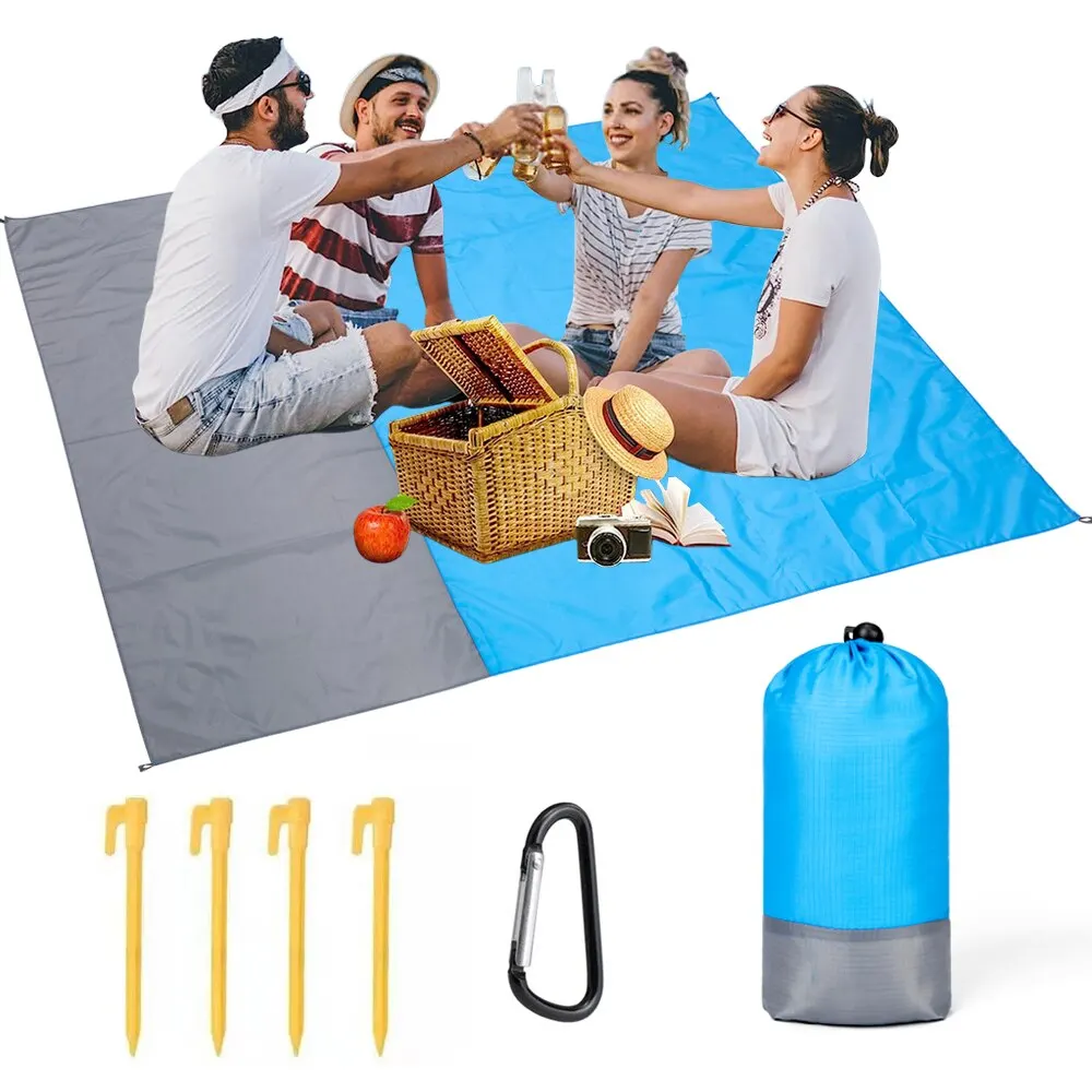 Beach Blanket Picnic Mat Beach Blanket Sandproof 200 X 210cm Waterproof Beach Mat Lightweight Picnic Blanket for Travel Hiking Sports