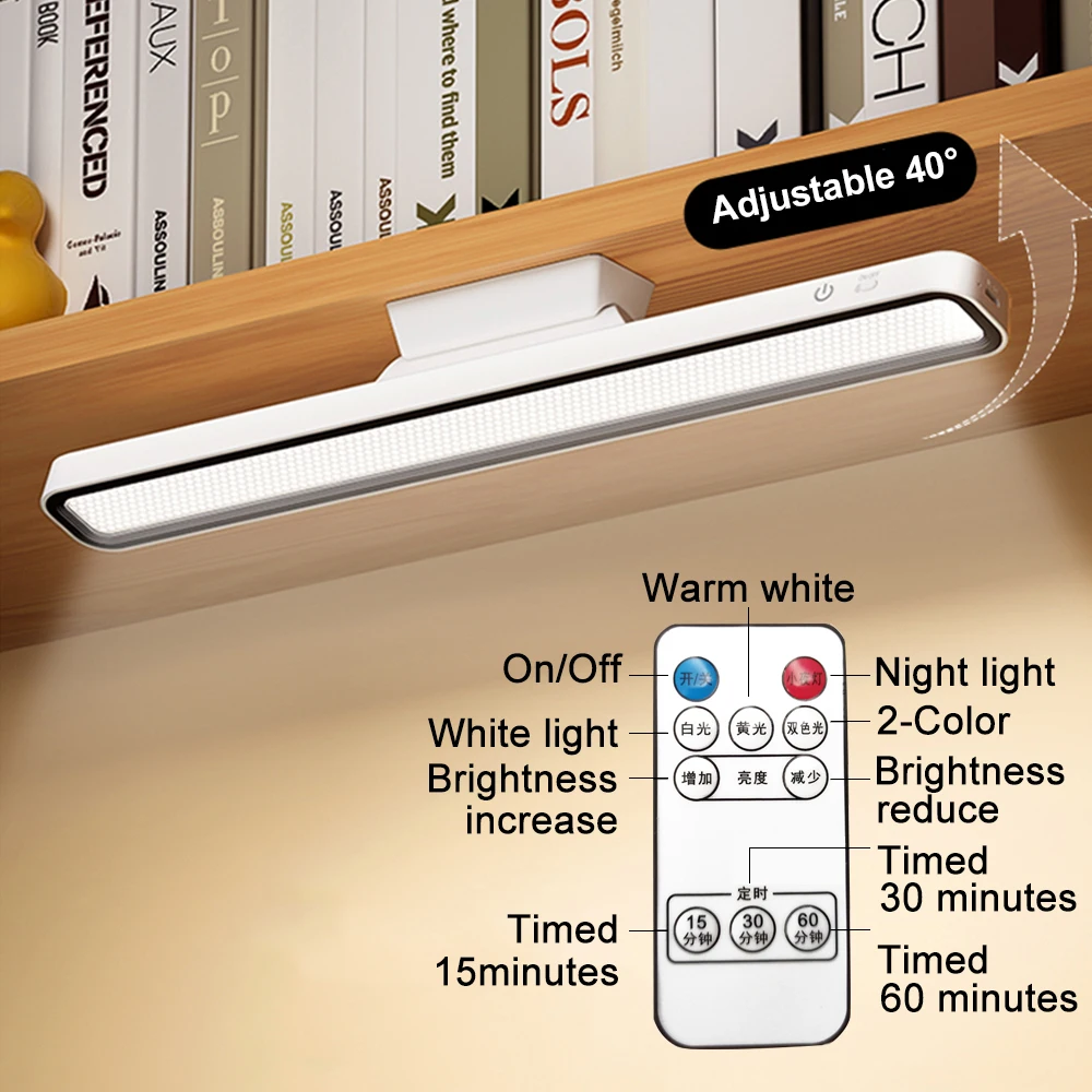 LED Desk Lamp Rechargeable Lamp Desk Lamp Hanging Magnetic Led Usb Table Stepless Dimming Desk Light Cabinet Closet Wardrobe Night Light led light,desk lamp,night light,led desk lamp