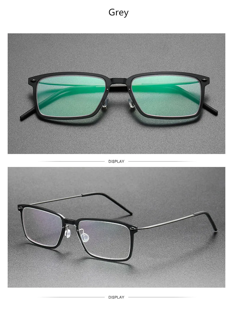 Dänemark Marke quadratische Titan Brille Rahmen Männer schrauben lose ultraleichte optische Brillen Frauen verschreibung pflicht ige Brillen 6528 Gafas – Detail 11