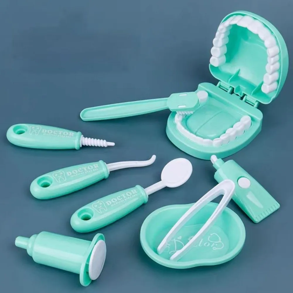 9pcs/set Children Early Education Toy Simulated Teeth Model Oral Brushing Practice Toy Doctors Role Play Montessori