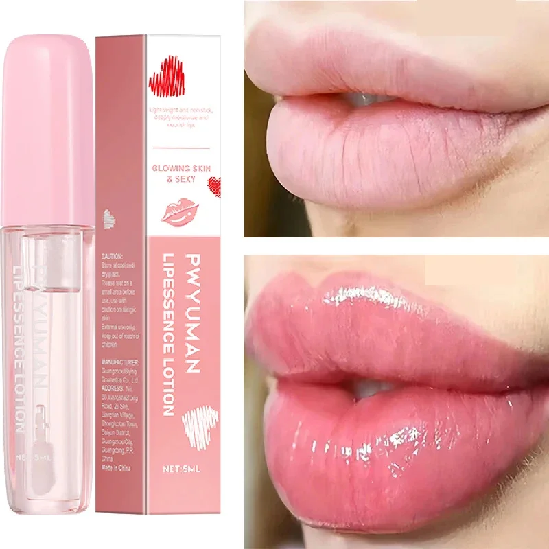 

Instant Lip Plumping Serum Increase Lip Elasticity Moisturizing Hydrating Transparent Lip Gloss Reduce Fine Lines Lip Mask