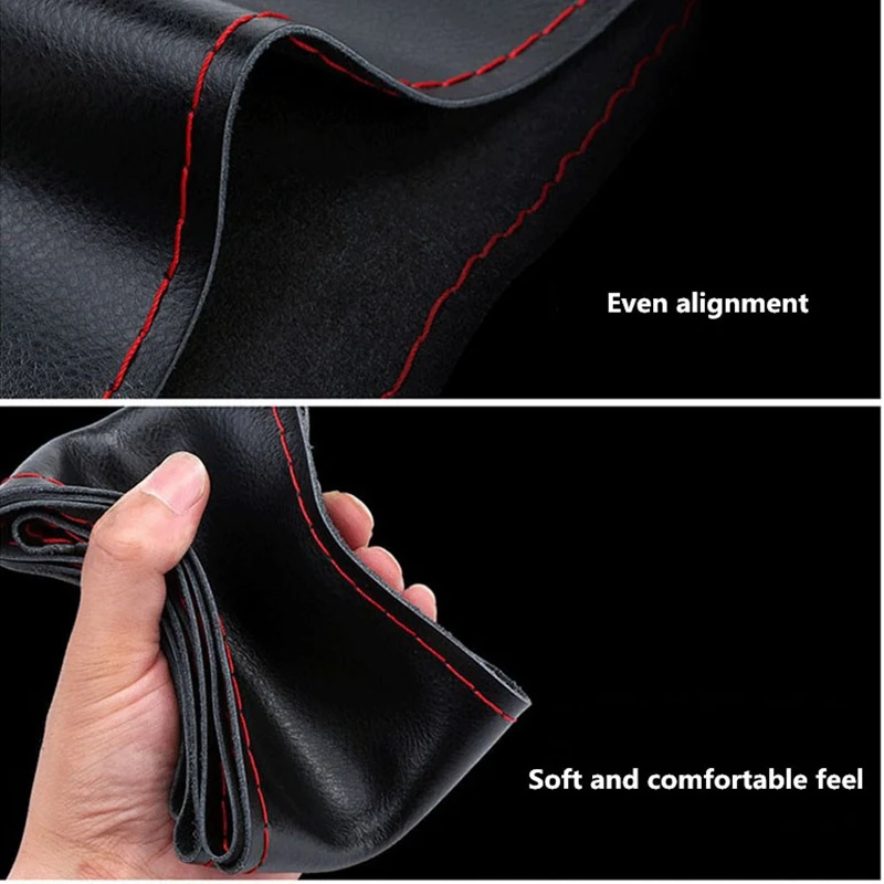 Braid On Steering Wheel Car Steering Wheel Cover Artificial Leather Diameter 38cm Auto Car Accessories With Needles and Thread steering wheel cover