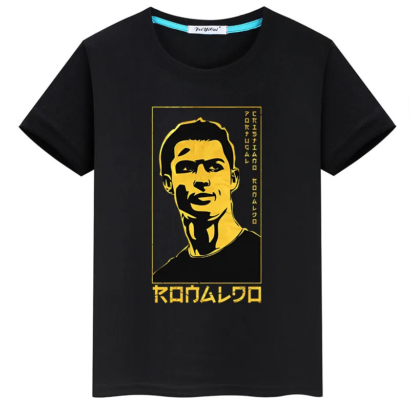

Ronaldo printed children's T-shirt summer boys short-sleeved casual top personality children's clothing bottoming shirt