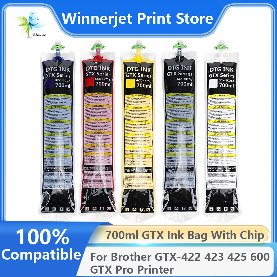 700ml-bag-DTG-Textile-Pigment-Ink-With-Chip-for-Brother-GTX-GTX-Pro-GTX ...