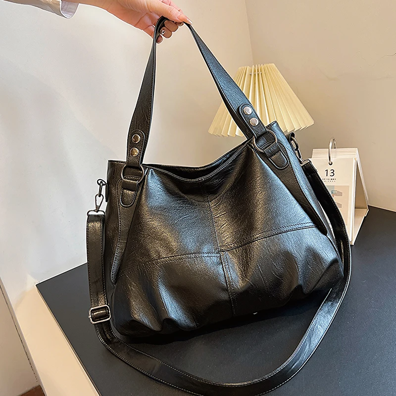 

Large Capacity Women Soft Pu Leather Handbags Tote Bags Casual Ladies Shoulder Messenger Bags Fashion Big Travel Crossbody Bag