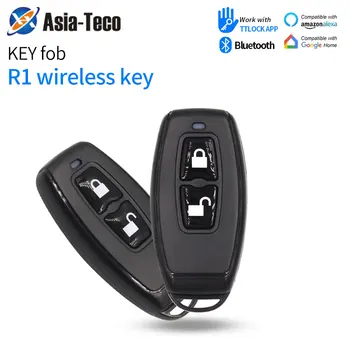 TTlock Key Fob R1 2.4GHz 무선 원격 제어 TTLock APP 868mhz 원격 제어기가있는 스마트 잠금 도어 액세스 장치 용