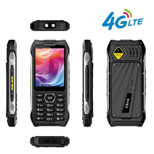 EAOR 336-4G Slim Rugged Phone IP68 Real Three-Proof Feature Phone Big Battery Dual SIM Keypad Phones with Glare Torch Telephone - Image 3
