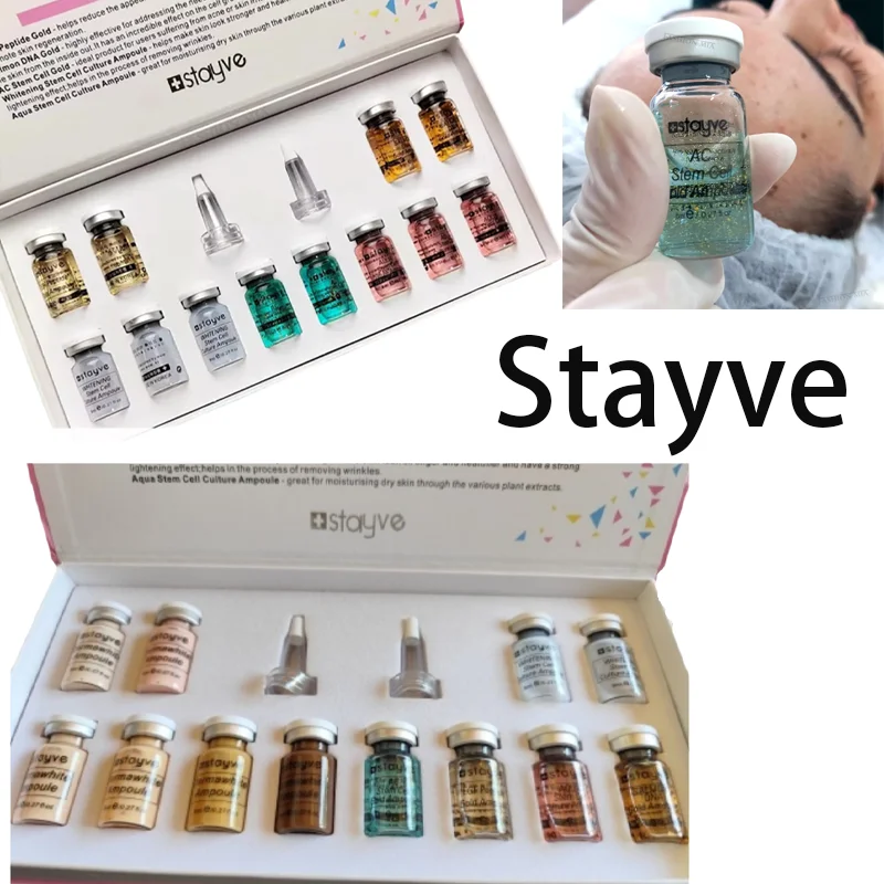 High Quality12 vials Korean original Stayve BB Cream Glow Niacinamide/Peptide Face Skin Care Serum Essence Beginner Starter Kit