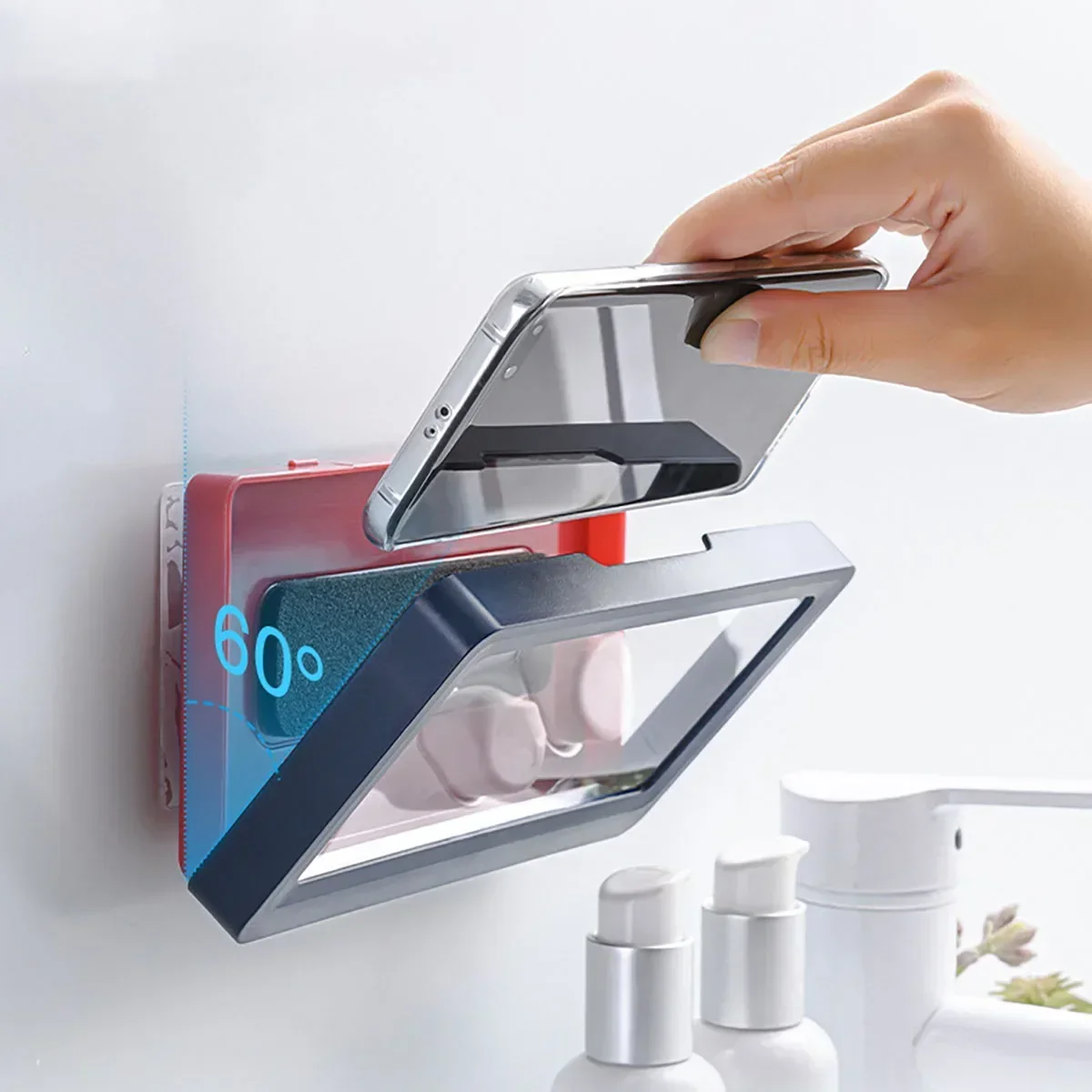 Cover for bathroom, waterproof shower, touch screen phone holder