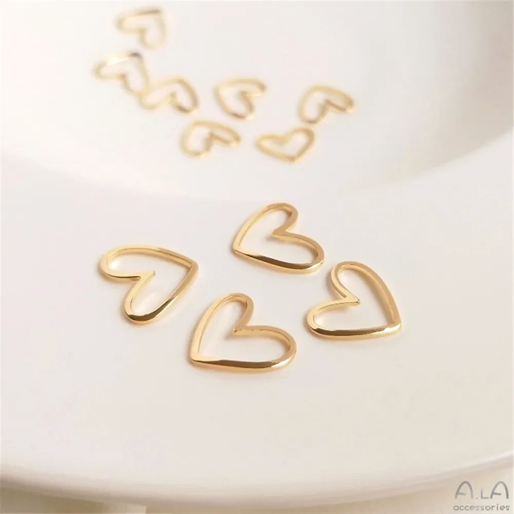 Hollow curved heart shaped heart accessories diy first accessories connected accessories earrings hanging ornaments - Image 2