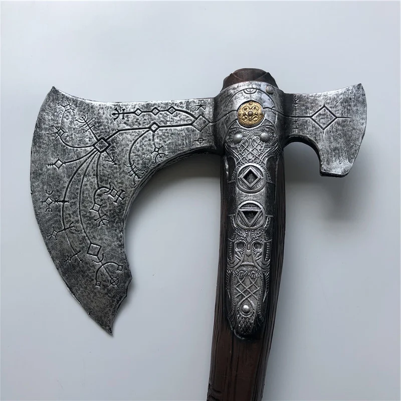 Cosplay God of War 4 Kratos Axe Leviathan Axe Prop Weapon Role Playing Game Movie Cos Ghost Axe PU Weapon Model Toy Prop 93cm 3