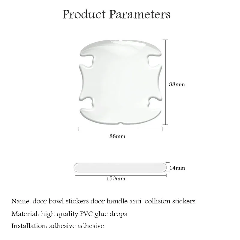 Anti-scratch Transparent Car Door Bowl Handle Protection Decal for Mitsubishi Lancer EX 10 Lancer Outlander ASX Pajero