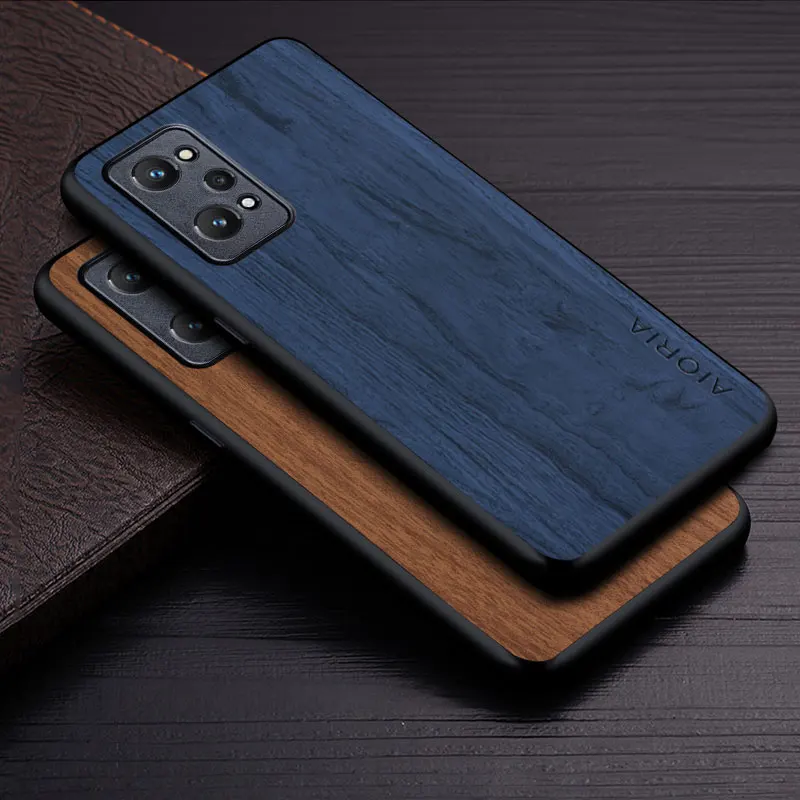 Case For Realme Gt Neo 3T Coque Simple Unique Design Lightweight Wooden Pattern Pu Leather Cover For Realme Gt Neo 3T Case