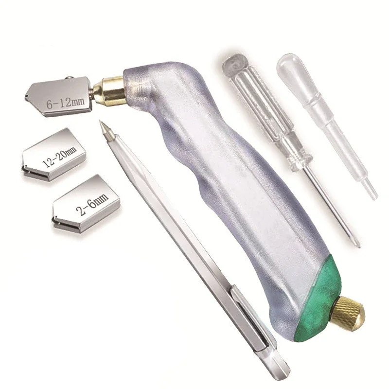 Profissional Diamond Glass Cutter Set, Divisor De Telha De Alta Resistência, Ferramenta De Corte De Telha Manual