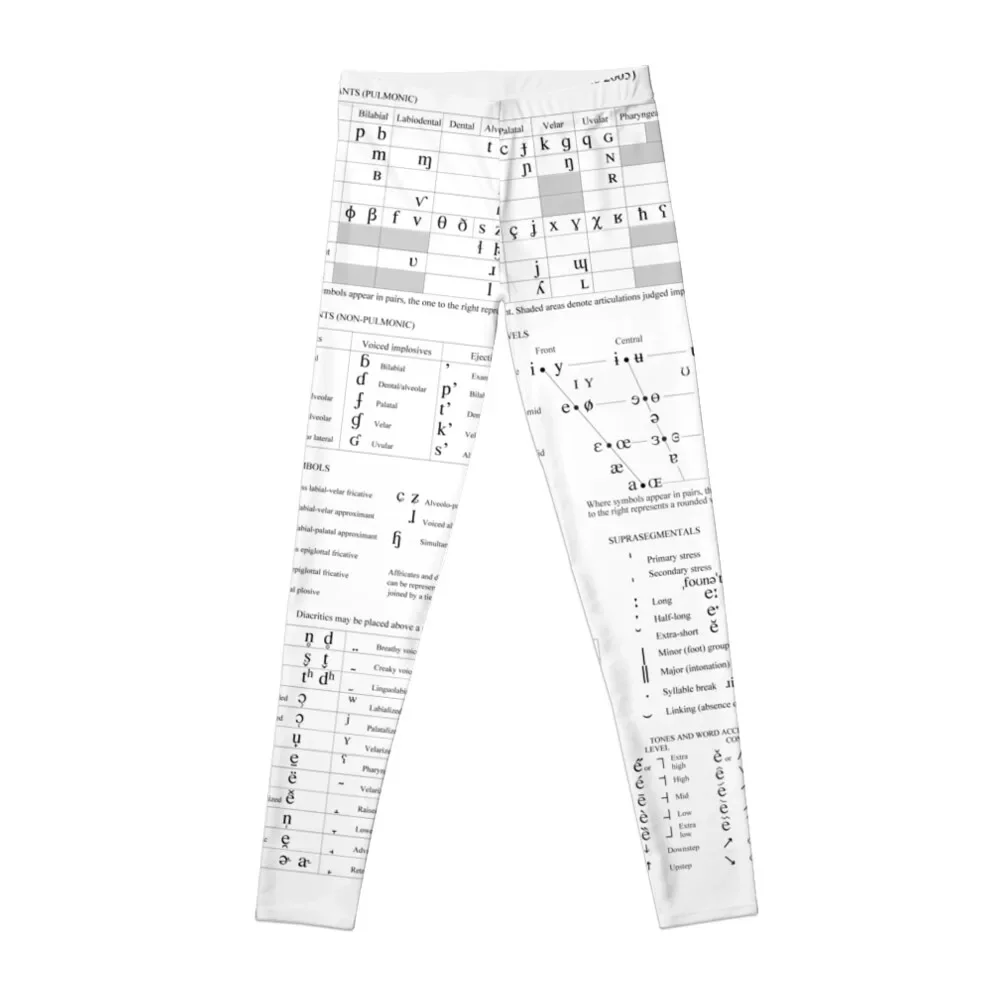International Phonetic Alphabet Leggings trousers Female legging pants high waist Womens Leggings
