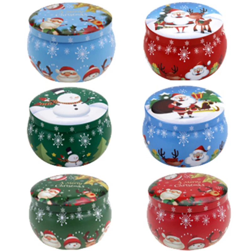 Versatile Candle Tin Jars Set for DIY Creations and Storage Solutions (6 Pieces)