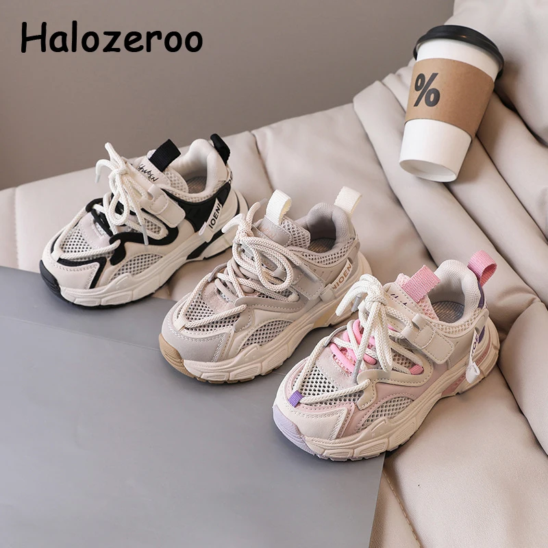 

New 2023 Kids Sport Sneakers Baby Girls Mesh Running Shoes Children Brand Chunky Sneakers Boys Casual Sneakers Fashion Trainers