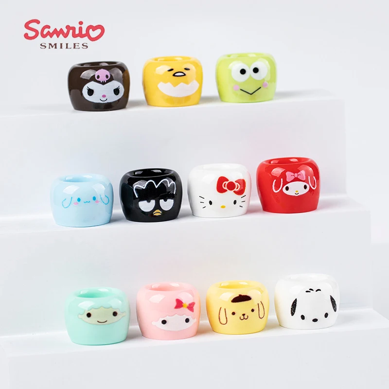 

5Pcs Kawaii Sanrio DIY Accessories Hello Kittys Kuromi Cinnamoroll My Melody Anime Cute Phone Case Decoration Gifts for Girls