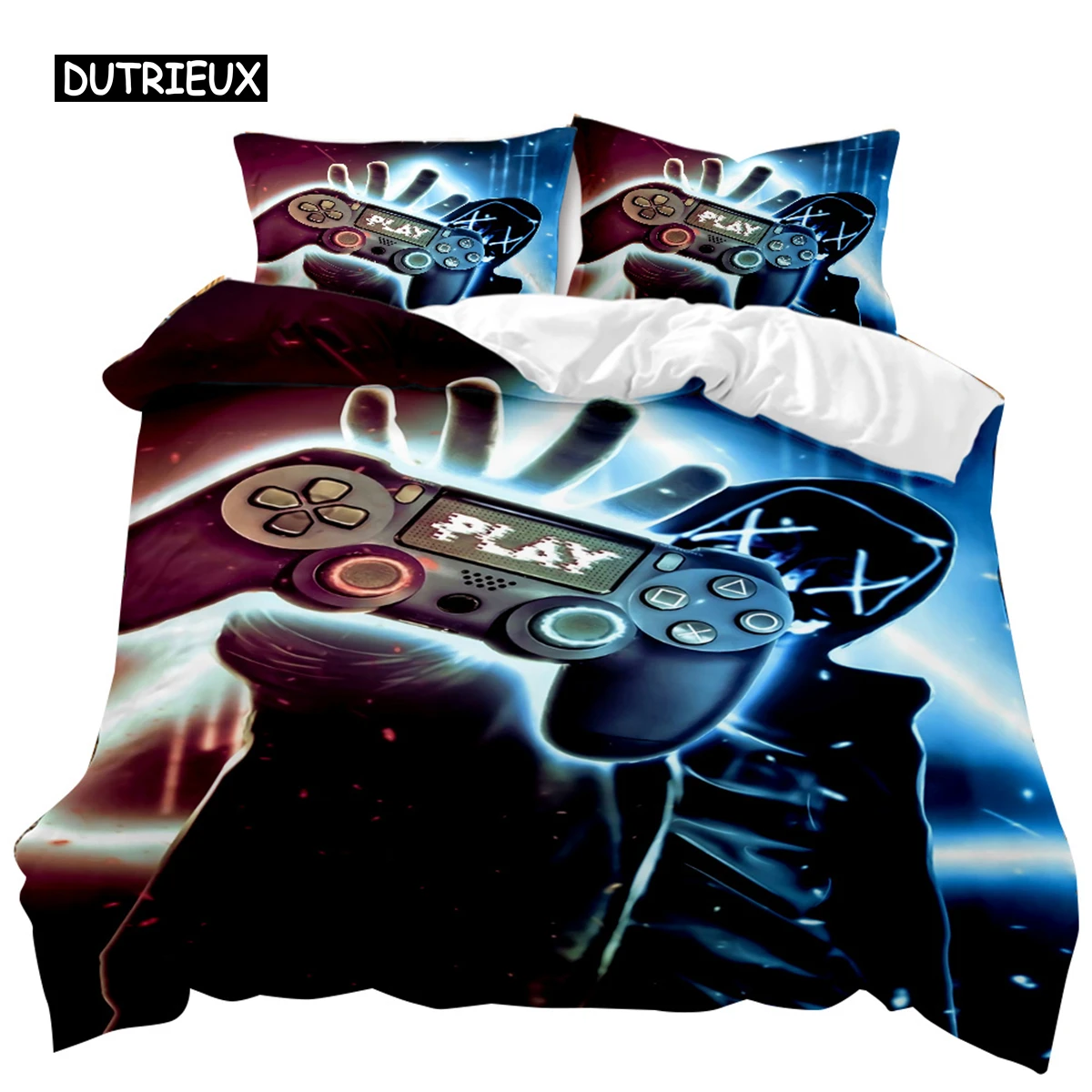 

Gamer Duvet Cover Set Boys Gamepad Bedding Set Video Games Duvet Cover Teens Adults Double Queen King Size Polyester Qulit Cover