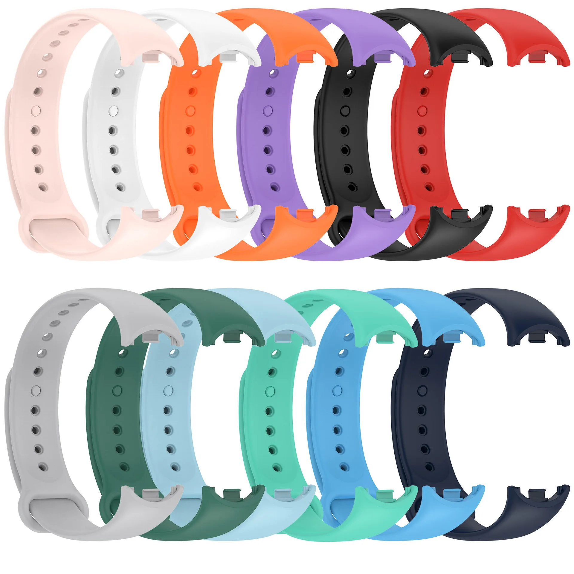 

Silicone Watch Band Compatible with Xiaomi Mi Band 8 Replacement Band Skin-Friendly Adjustable Sports Wristbands for Women Men