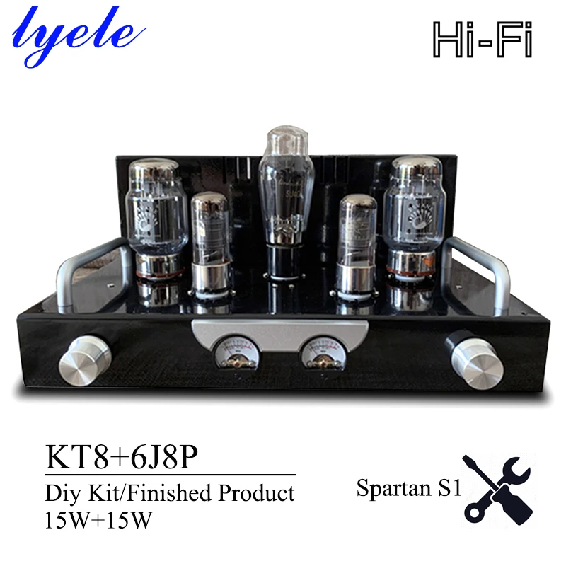 Lyele Audio Kt88 Vacuum Tube Amplifier Diy Kit Hifi Class A Audio Amplifier High Power 15w*2 Vu Meter Handmade High End Home Amp