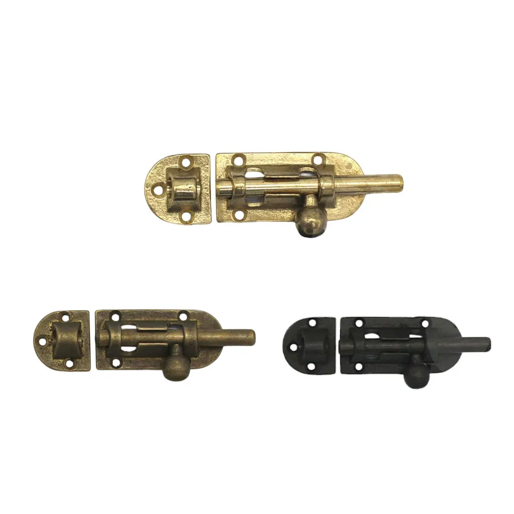 

Door Latch Vintage Pre-drilled Hotel Bolts Sliding Buckle Hardware