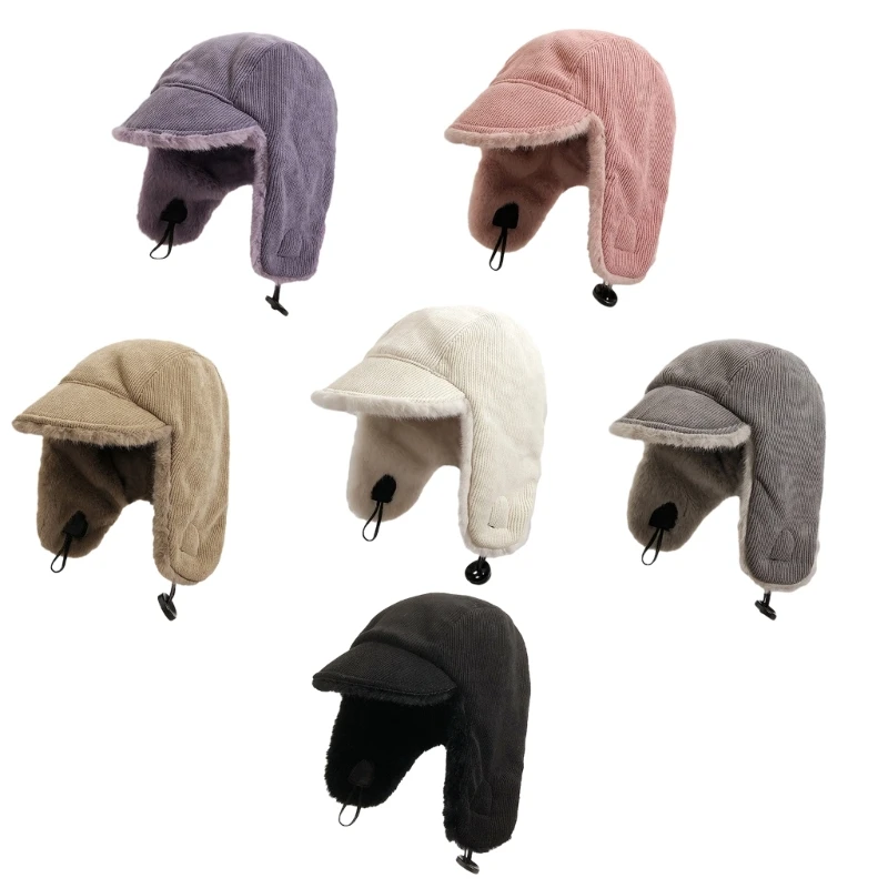 

Двусторонняя шапка-ушанка для взрослых и подростков, зимняя лыжная ветрозащитная утепленная шапка-траппер