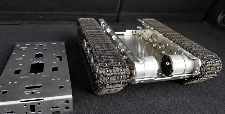 아두이노 STM32 ROS 로봇카 암 플랫폼 스타터 키트용 2WD 메탈 쇼크 업소버 탱크 트랙 섀시와 캐터필러 DC 모터