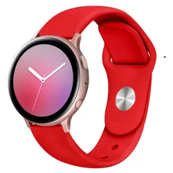 Versatile Silicone Sports Strap for Smartwatches - Multiple Sizes Available (Red)