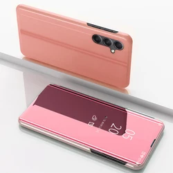Smart View Mirror Flip Case with Stand and Cover功能 - Galaxy A55 5G (Rose Gold)
