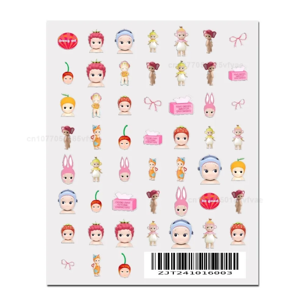 Cartoon nail stickers S-Sonnies Angels Stickers 1PCS 3D Adhesive Nail Art Sticker Cartoon Nail Art Decal Sticker Parts Manicure