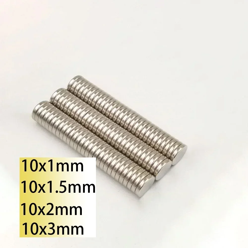 N35 10×1 10×1.5 10×2 10×3 Magnet Strong Disc NdFeB  Round Neodymium Small Round Strong Powerful Magnets Search Magnetic Powerful