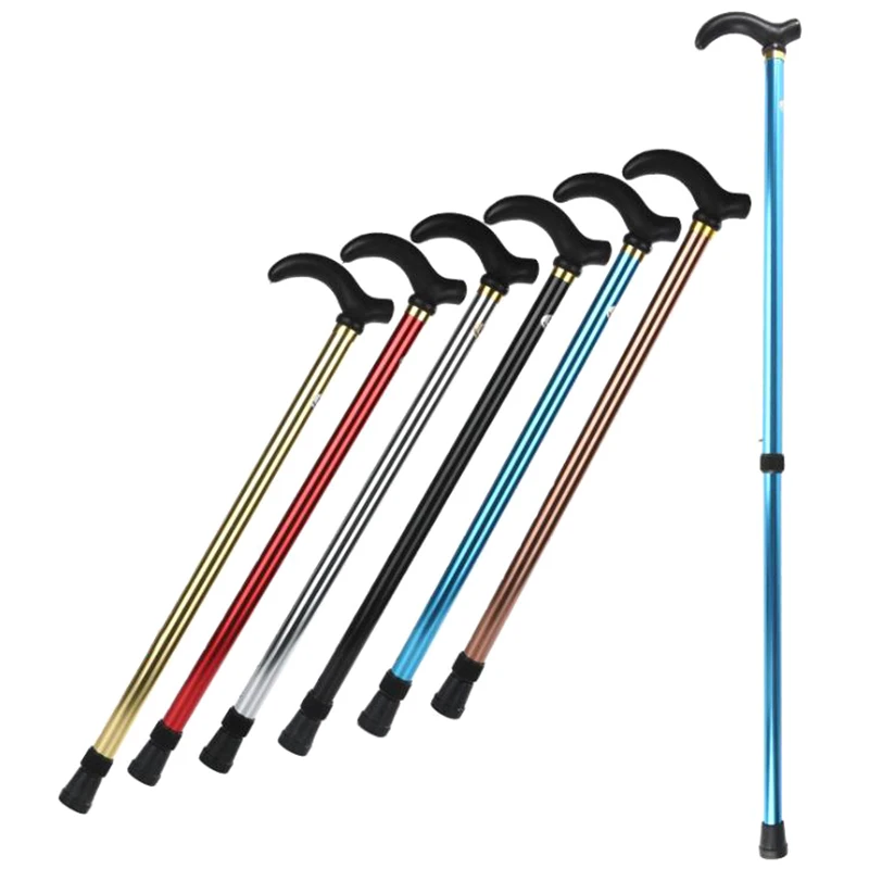 Adjustable Walking Stick 2 Section Stable AntiSkid Crutch Old Man