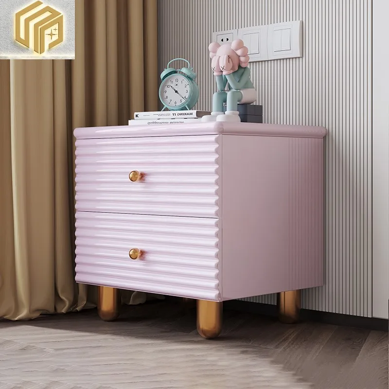 

Детский прикроватный столик в кремовом стиле, минималистичный современный женский роскошный интернет-красный ins новый маленький узкий стол с краями